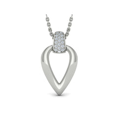Diamond Accent Open Tear Drop Link Pendant
