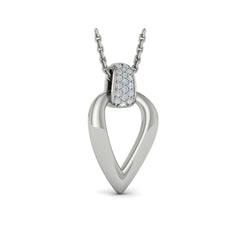 Diamond Accent Open Tear Drop Link Pendant