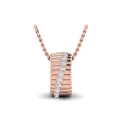 Fluted Wave Ring Pendant