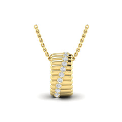 Fluted Wave Ring Pendant