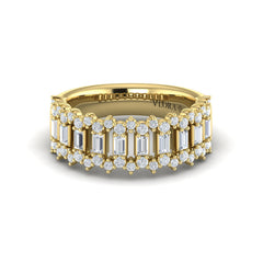 Diamond Baguette and Round Diamond Regal Ring