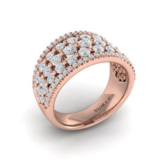 Diamond Multi-Row Statement Ring