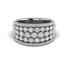 Diamond Multi-Row Statement Ring