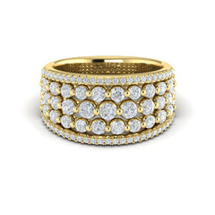 Diamond Multi-Row Statement Ring