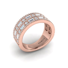 Diamond Baguette Multi-Row Ring