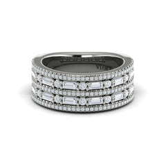 Diamond Baguette Multi-Row Ring