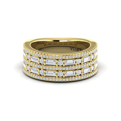 Diamond Baguette Multi-Row Ring