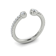 Graduating Diamond Open Ring