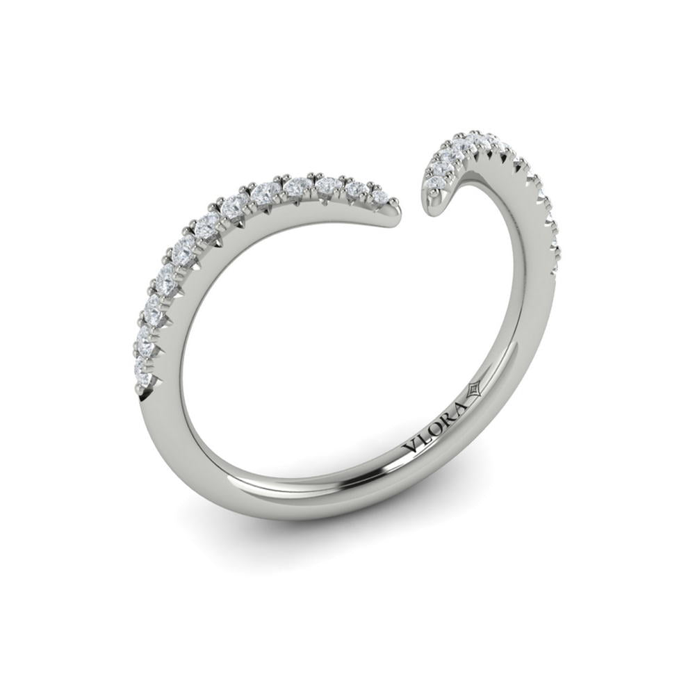 Diamond Open Chevron Ring