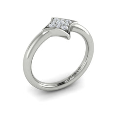 Channel Set Diamond Cluster Vlora Star Ring