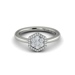 Diamond Cluster Single Honeycomb Ring