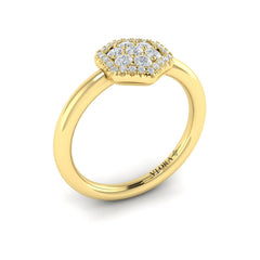 Diamond Cluster Single Honeycomb Ring