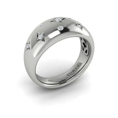 Diamond Vlora Star Dome Ring