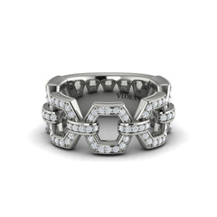 Diamond Link Ring