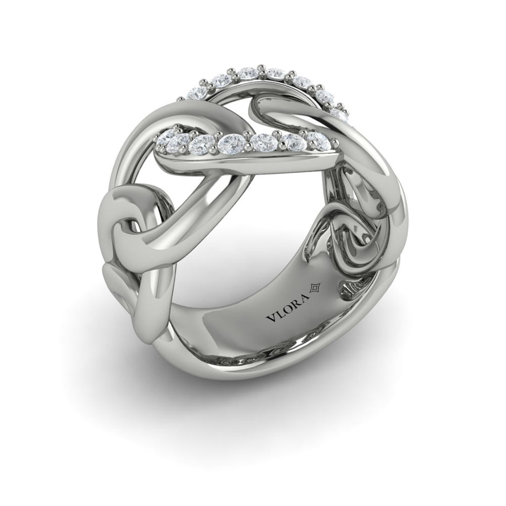 Diamond Interlaced Ring
