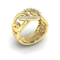 Diamond Interlaced Ring