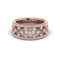 Diamond Open Weave Ring