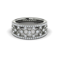 Diamond Open Weave Ring