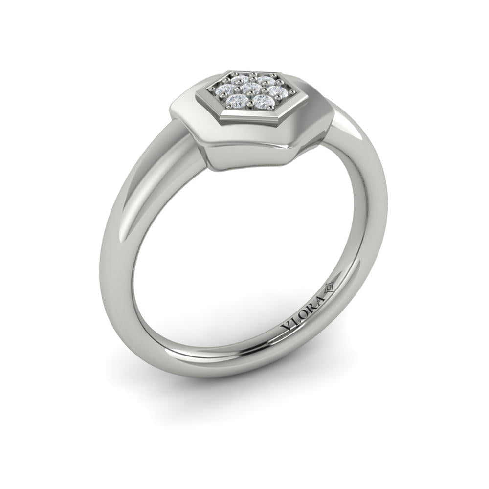 Diamond Cluster Single Honeycomb Ring