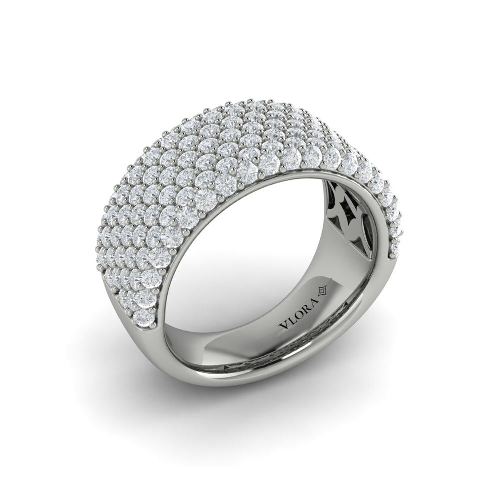 Diamond Multi-Row Statement Ring