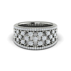 Diamond Open Weave Ring