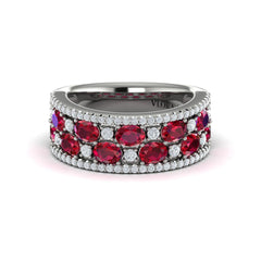 Multi Diamond and Ruby Statement Ring