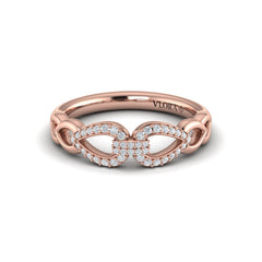 Diamond Double Open Tear Drop Link Bracelet