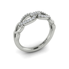 Diamond Double Open Tear Drop Link Bracelet