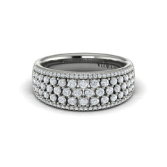 Diamond Multi-Row Statement Ring