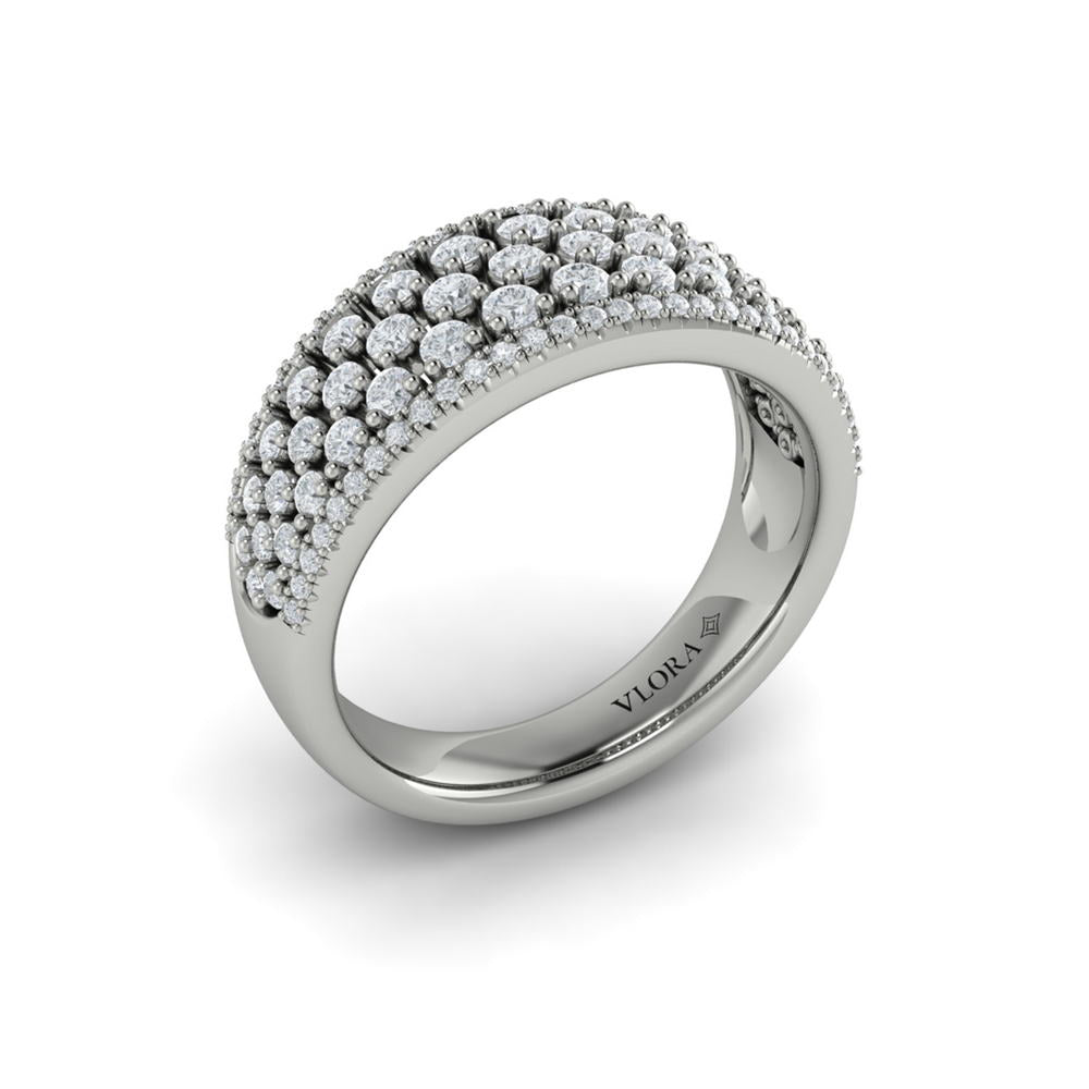 Diamond Multi-Row Statement Ring