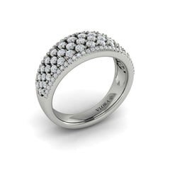 Diamond Multi-Row Statement Ring