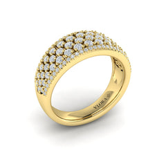 Diamond Multi-Row Statement Ring