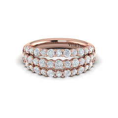 Diamond Double Row Statement Ring