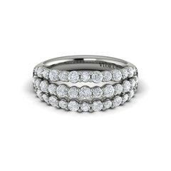 Diamond Double Row Statement Ring