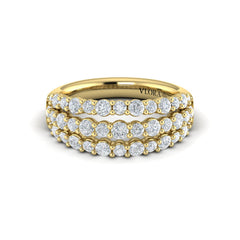 Diamond Double Row Statement Ring