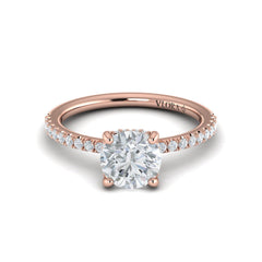 Delicate Classic Hidden Halo Engagement Ring