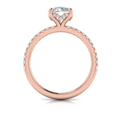 Delicate Classic Hidden Halo Engagement Ring