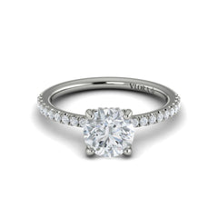 Delicate Classic Hidden Halo Engagement Ring