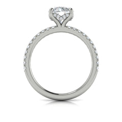 Delicate Classic Hidden Halo Engagement Ring
