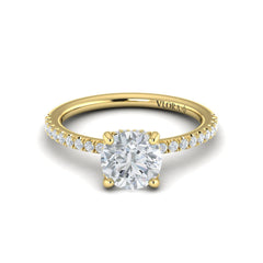 Delicate Classic Hidden Halo Engagement Ring