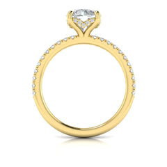 Delicate Classic Hidden Halo Engagement Ring