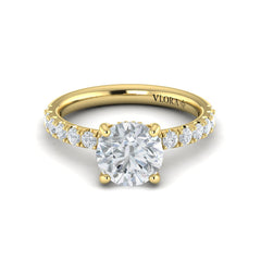 Classic Hidden Halo Engagement Ring