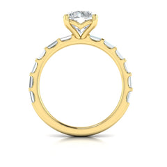 Shining Baguette Band Engagement Ring