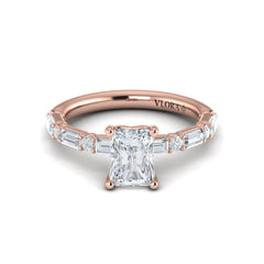Daring Deco Emerald Cut Engagement Ring