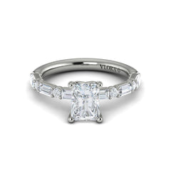 Daring Deco Emerald Cut Engagement Ring