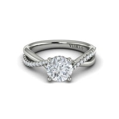 Entwined Hidden Halo Engagement Ring