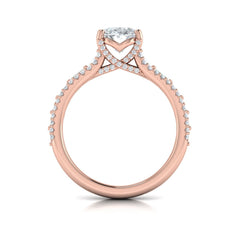 Grand Cathedral Oval Diamond Engagement Ring