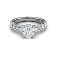 Grand Cathedral Oval Diamond Engagement Ring