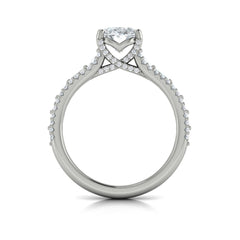 Grand Cathedral Oval Diamond Engagement Ring