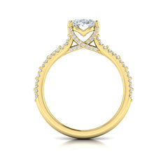 Grand Cathedral Oval Diamond Engagement Ring
